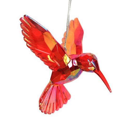 Acrylic Red Humming Bird 14cm